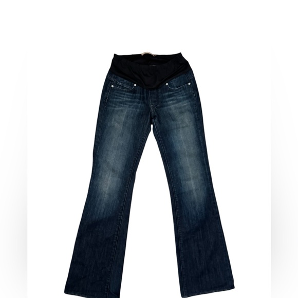 Paige Denim Maternity Laurel Canyon Maternity Low Rise Bootcut Jeans size 26 - Picture 3 of 10
